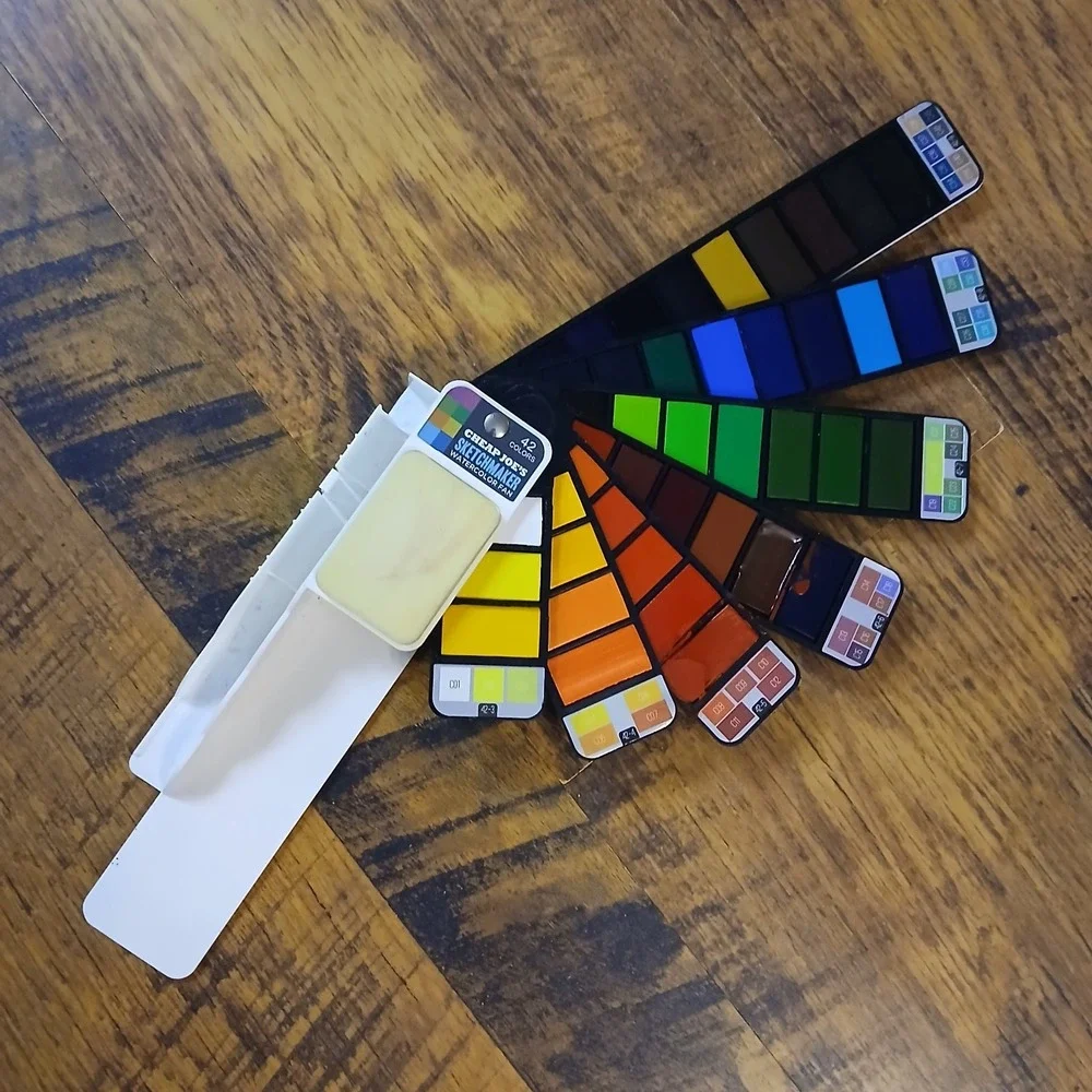 Cheap Joe's Sketchmaker Watercolor Paint Set 42 Asst. Colors Foldable Paint Set